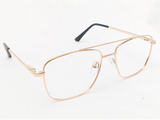 Computer Glasses Medium Size Aviator Square Gold Color