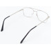 Computer Glasses Medium Size Aviator Square Silver Color