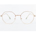 Computer Glasses Medium Size Hexagon Gold Color