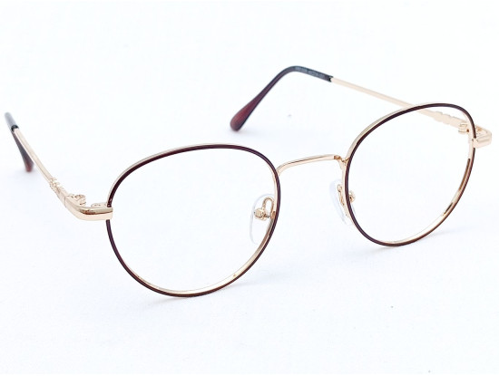 Computer Glasses Small Round Shape Gold Color 