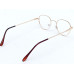 Computer Glasses Small Round Shape Gold Color 