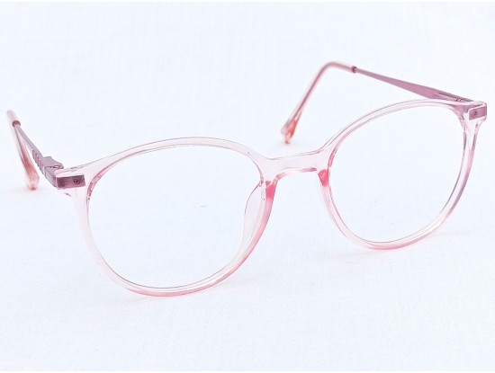 Computer Glasses Small Size Round Pink Colour