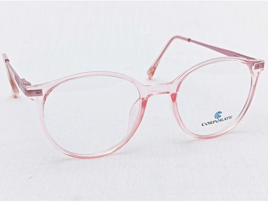 Small Size Round Transparent Pink Color Eyeglasses