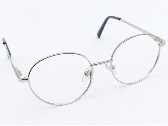 Computer Glasses Medium Size Round  Silver Colour