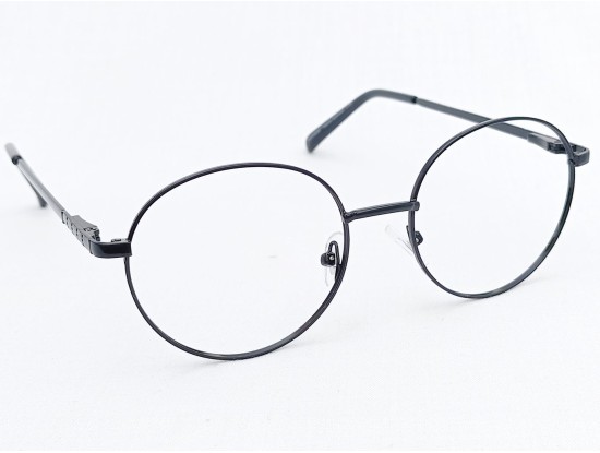 Computer Glasses Medium Size Round Black Colour