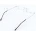 Medium Size Rectangle Rimless Silver Color