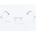 Medium Size Rectangle Rimless Silver Color