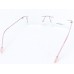 Medium Size Rectangle Rimless Pink Color