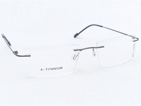 Medium Size Rectangle Rimless Grey Color