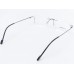 Computer Glasses Medium Size Rectangle Rimless Grey Colour