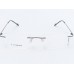 Medium Size Rectangle Rimless Grey Color