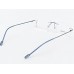 Computer Glasses Medium Size Rectangle Rimless Blue Colour