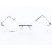 Medium Size Rectangle Rimless Blue Color