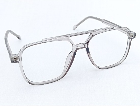 Medium Size Grey Transparent Aviator Square Sheet Frame