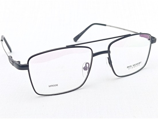 Medium Size Black Aviator Rectangle Memory Flexible Side