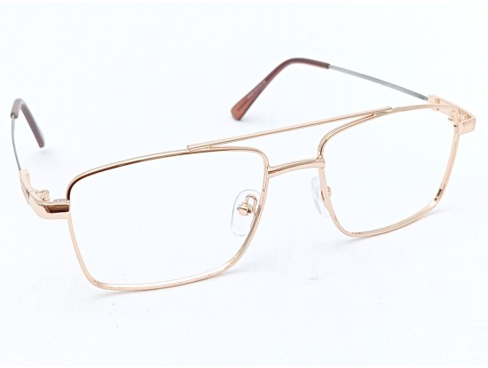 Medium Size Gold Aviator Rectangle Shape Memory Flexible Side