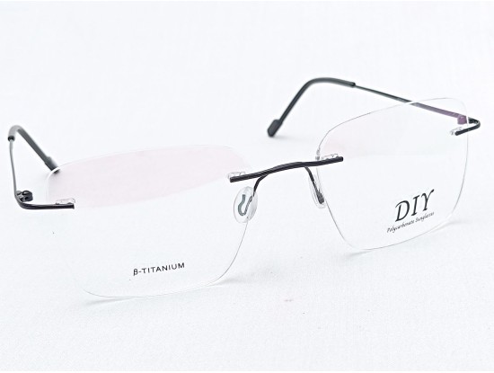 Medium Size Square Rimless Black Colour