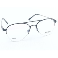 Medium Size Black Aviator Half Frame Flexible Side