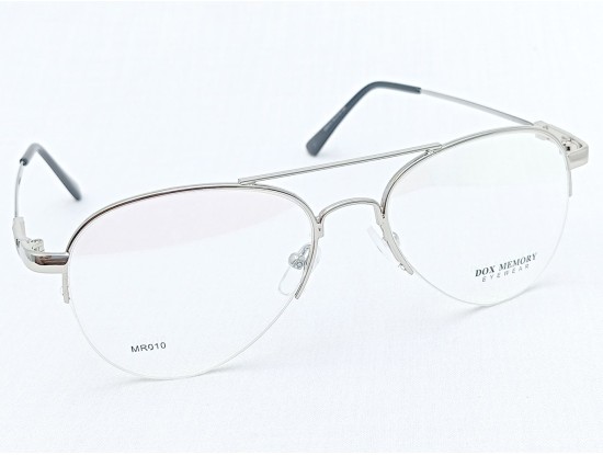 Medium Size Silver Aviator Half Frame Memory Flexible Side