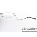 Medium Size Silver Aviator Half Frame Flexible Side