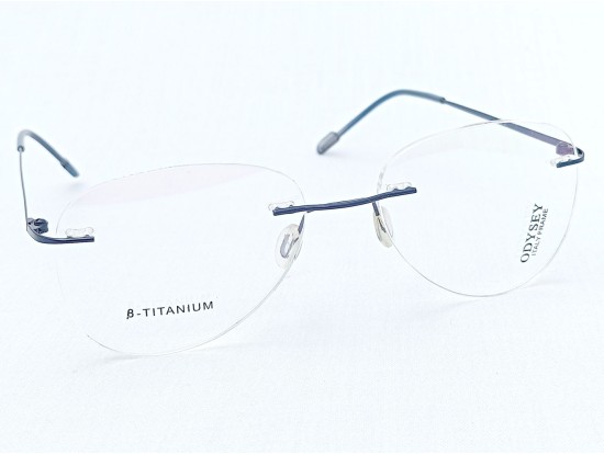 Medium Size Aviator Rimless Blue Colour