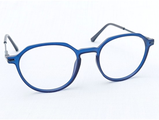 Medium Size Round Matte Blue Frame