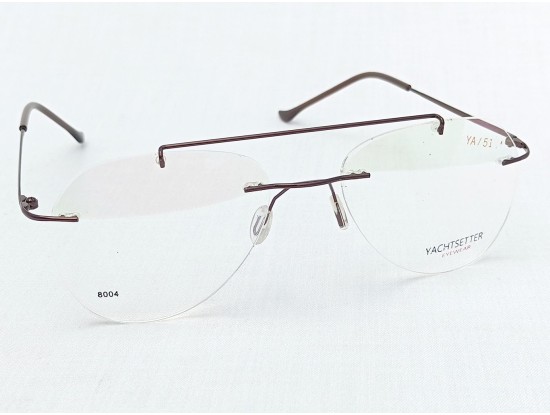 Medium Size Aviator Rimless Brown Colour