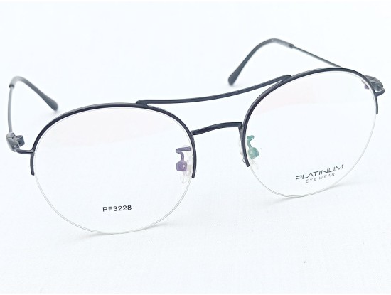 Medium Size Round Black Half Frame