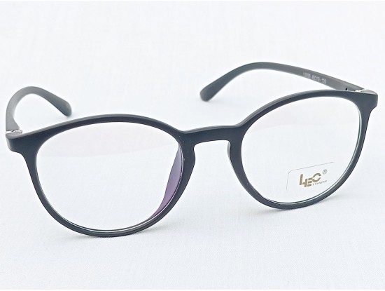 Medium Size Round Matte Black Eyeglass