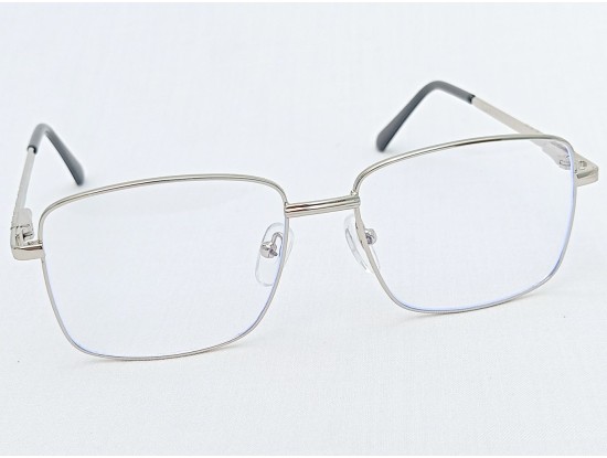 Medium Size Rectangle Silver Colour Eyeglasses