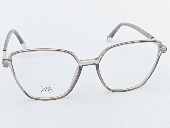 Medium Size Square Grey Transparent Eyeglasses