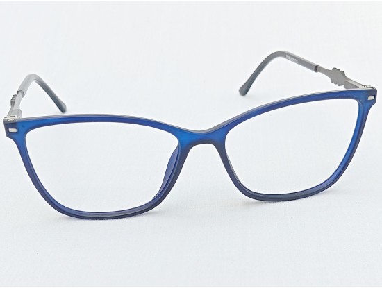 Medium Size Cateye Matte Blue Eyeglasses