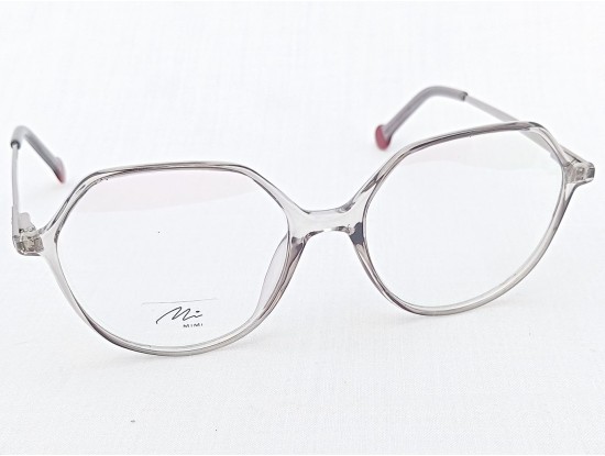 Medium Size Round Grey Transparent Eyeglasses