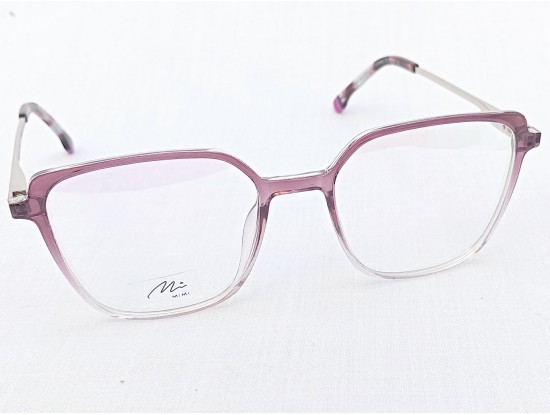 Medium Size Square Purple Transparent Eyeglasses