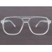 Large Size Aviator Matte Blue Transparent Frame