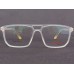 Medium Size Aviator Rectangle Matte Transparent Frame