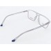 Medium Size Aviator Rectangle Matte Blue Transparent Frame