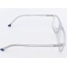 Medium Size Aviator Rectangle Matte Blue Transparent Frame