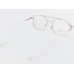 Medium Size Aviator Gold Transparent Eyeglasses