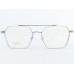 Medium Size Aviator Silver Transparent Eyeglasses