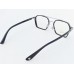 Medium Size Aviator Silver Black Eyeglasses