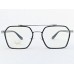 Medium Size Aviator Silver Black Eyeglasses