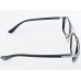 Medium Size Aviator Silver Black Eyeglasses