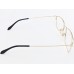 Large Size Rectangle Gold Eyeglasses