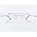 Medium Size Aviator Rectangle Rimless Silver Colour