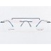 Medium Size Aviator Rectangle Rimless Blue Colour