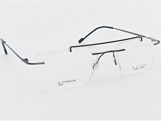 Medium Size Aviator Rectangle Rimless Grey Colour