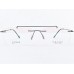 Medium Size Aviator Rectangle Rimless Grey Colour