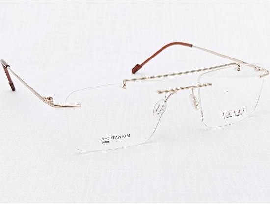 Medium Size Aviator Rectangle Rimless Gold Colour