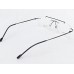 Medium Size Aviator Rectangle Rimless Black Colour